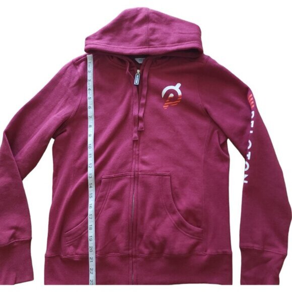 Peloton Pink Zip Up Fleece Lined Hoodie Sweater - Picture 4 of 10